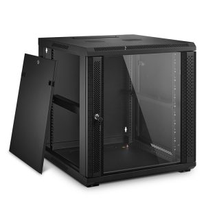 GW600-Series 19" 4-Post Black Network Cabinet