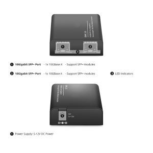Mini Unmanaged 1x 10GBase-X to 1x
