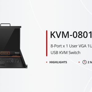 8-Port x1 User VGA 1U Rack-Mount